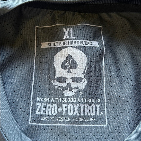 Zero Foxtrot PT Gym Tank Top in Heathered Grey Sleeveless Skull Sz XL - Picture 5 of 7
